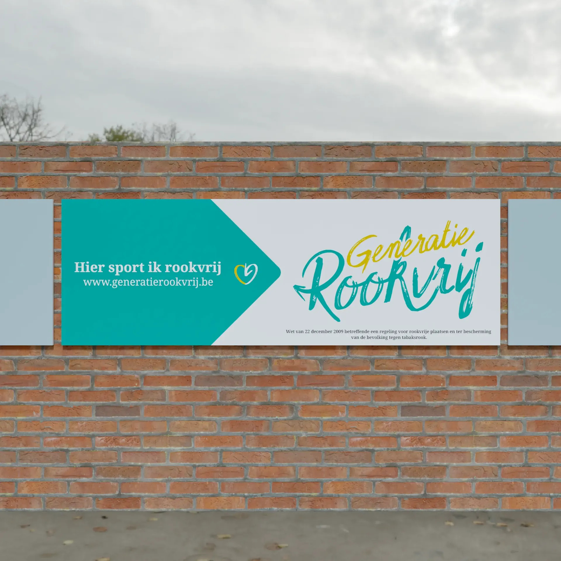 Reclamebord - Hier sport ik rookvrij